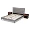 Baxton Studio Maren Light Grey Queen Size Platform Bed with Two Nightstands 157-9693 - alternate 6